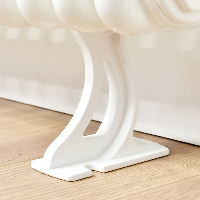 Column Radiator Feet (pair) - White - Victorian Plumbing