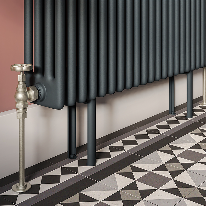 Keswick Anthracite 4 Column Radiator Feet - Victorian Plumbing