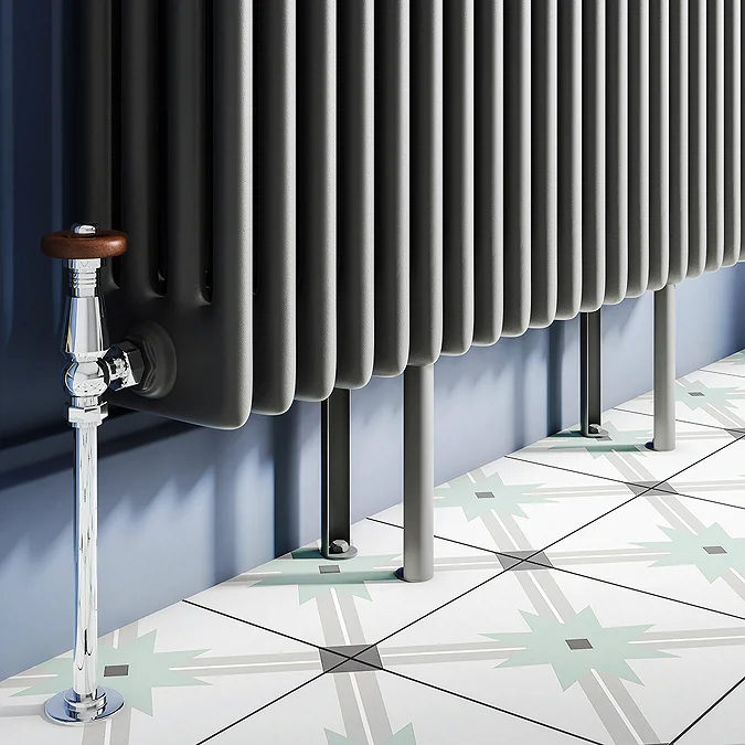 Keswick Matt Black 4 Column Radiator Feet - Victorian Plumbing