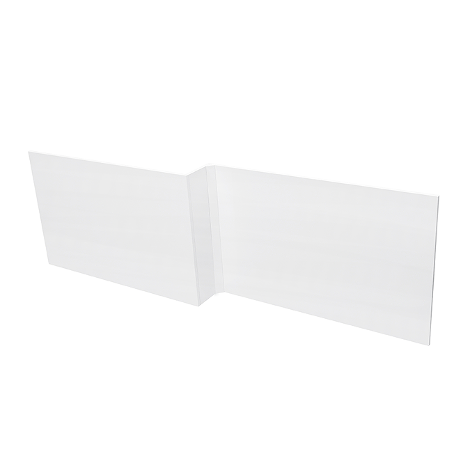 AquaSure Waterproof White L-Shaped Front Bath Panel - 1700mm ...