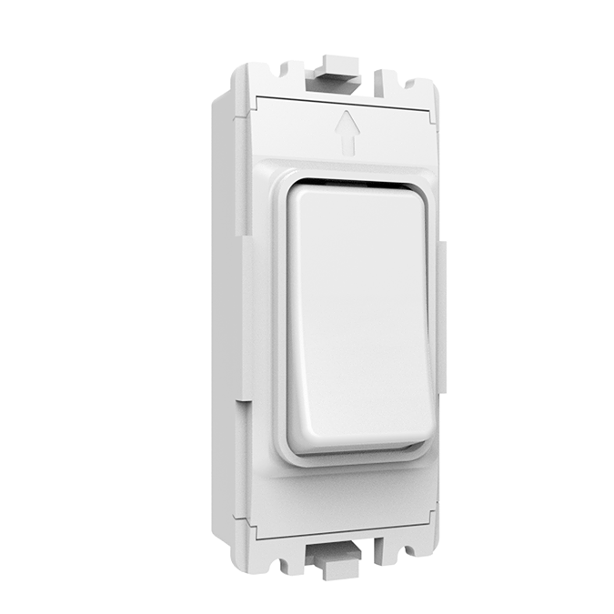 Slim Single Module Switch Forum 2 Gang Dimmable Slim Grid Kinetic Switch - White - Victorian Plumbing