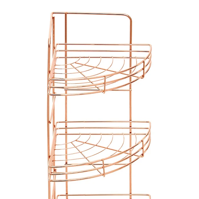 5 Tier Copper Finish Corner Storage Rack - Victorian Plumbing