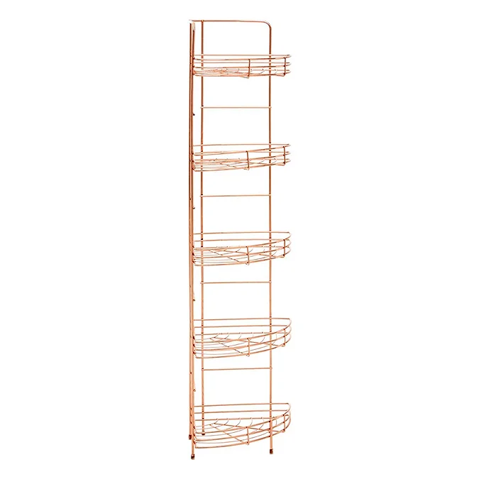 5 Tier Copper Finish Corner Storage Rack - Victorian Plumbing