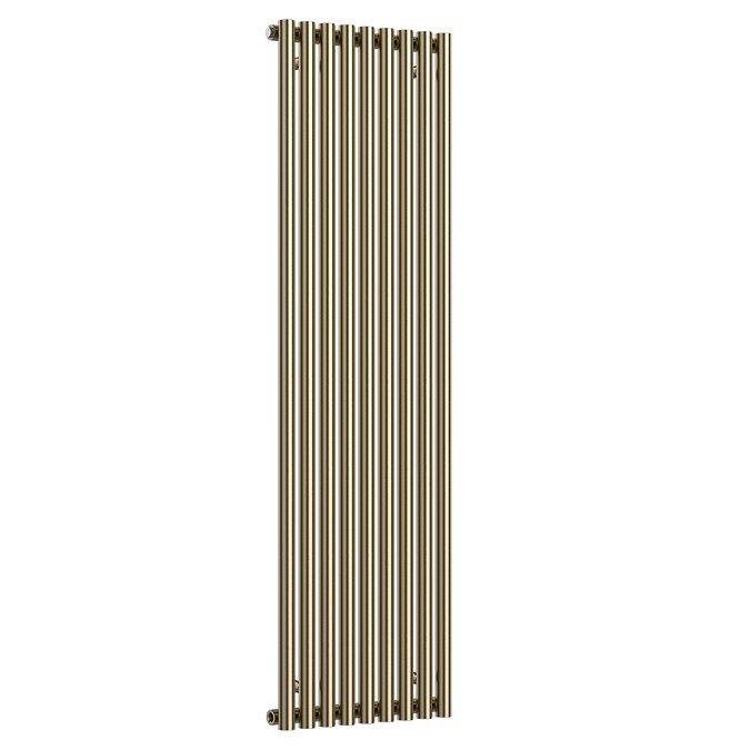 Arezzo Brushed Brass Vertical Round Bar Radiator 1600 X 480mm ...