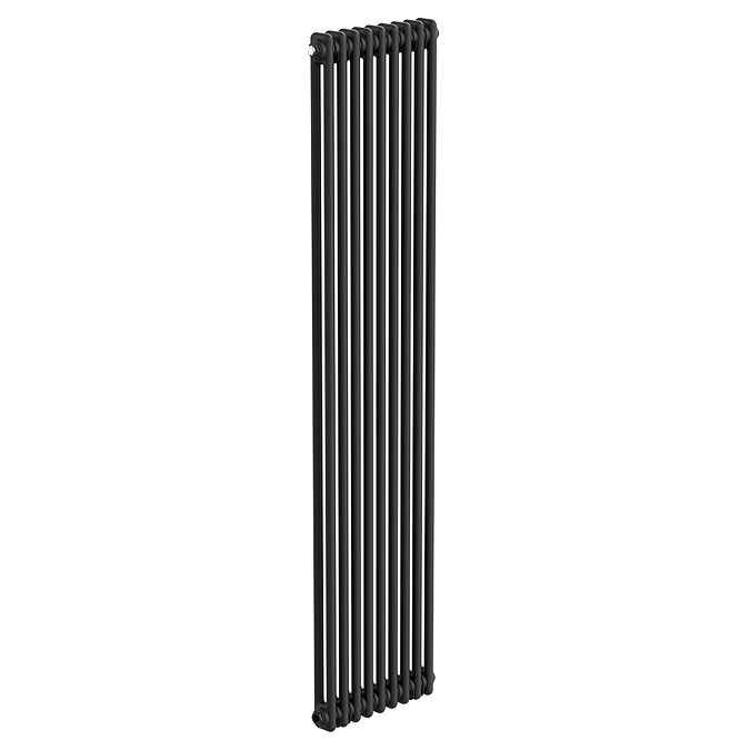 1800 High Radiator Keswick 1800 X 425mm Cast Iron Style Traditional 2 Column Matt Black ...
