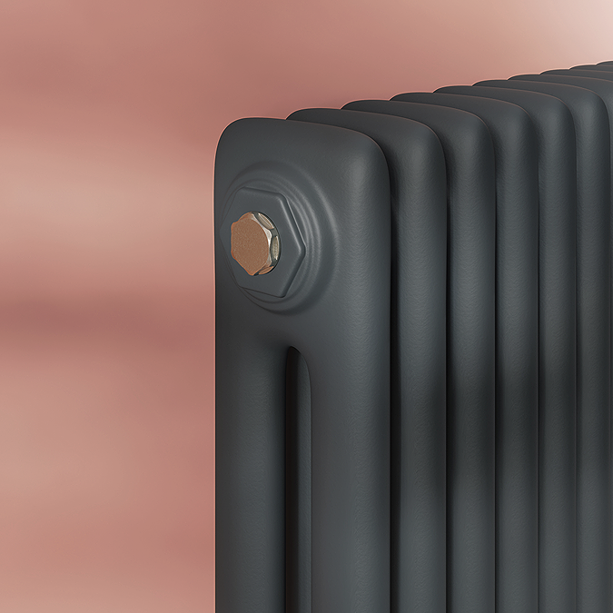 Keswick 1800 X 470mm Cast Iron Style Traditional 2 Column Anthracite ...