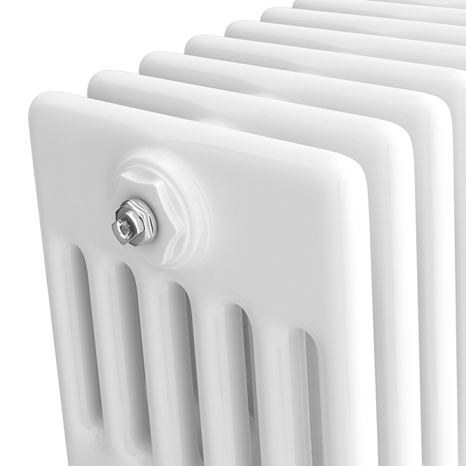 Delta 6 Column Radiator Keswick 300 X 1370mm Horizontal Radiator White 6 Column (30 Sections ...