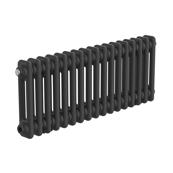Keswick 300 X 785mm Horizontal Radiator Matt Black 2 Column - Victorian ...