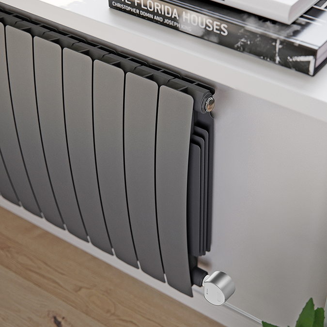 Graphite Radiators Terma Bergamo (Wi-Fi Controlled) H590 X W1360mm Graphite Electric ...