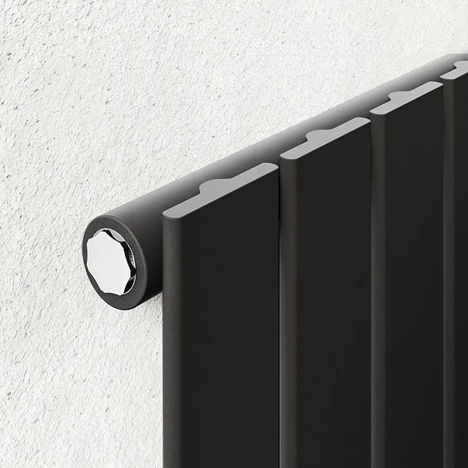 Urban Vertical Radiator - Matt Black - Single Panel (1800mm High) 532mm ...