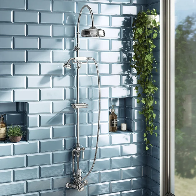 Chatsworth Traditional Shower Riser Kit With Diverter - Victorian Plumbing