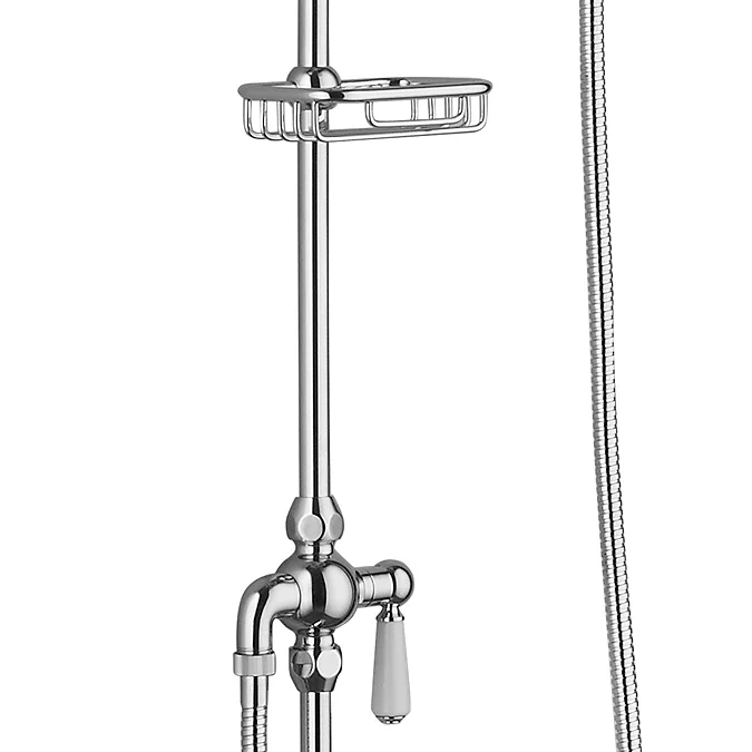 Short Shower Riser Chatsworth Traditional Shower Riser Kit With Diverter - Victorian Plumbing