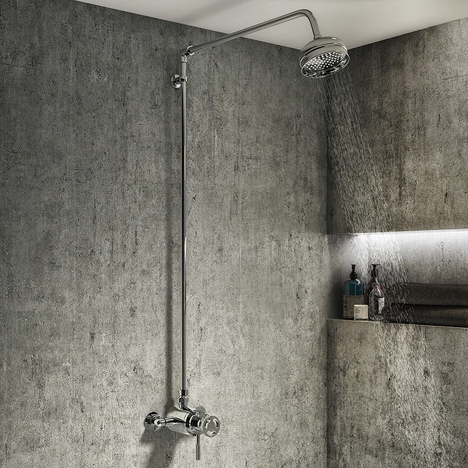 Breeze Rigid Riser Kit Nuie Traditional Shower Rigid Riser Kit With Swivel - Chrome ...
