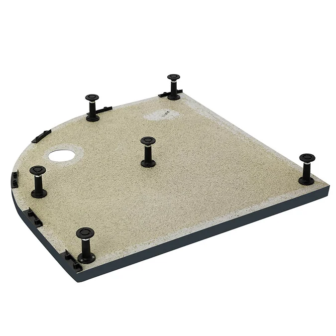 Aurora Slate Effect Stone Quadrant Shower Tray + Riser Kit - Victorian ...