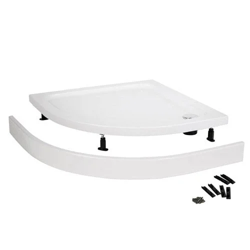 Aurora Stone RH Offset Quadrant Shower Tray + Riser Kit - Victorian ...