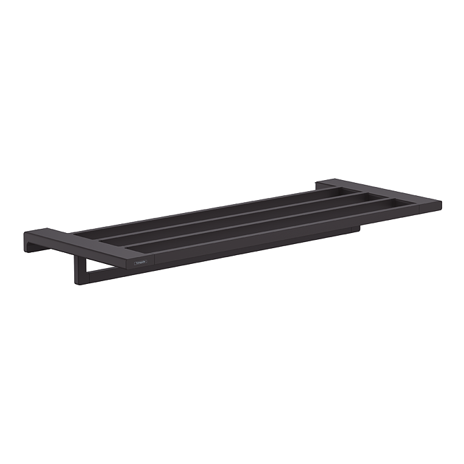 Hansgrohe AddStoris Matt Black Towel Rack - Victorian Plumbing