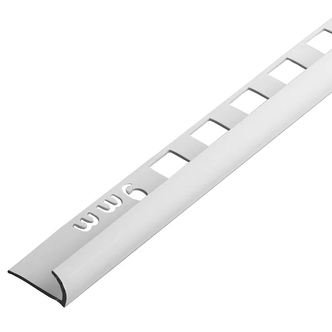 Tile Rite 9mm Economy White PVC Tile Trim - 2.44m Length - Victorian ...