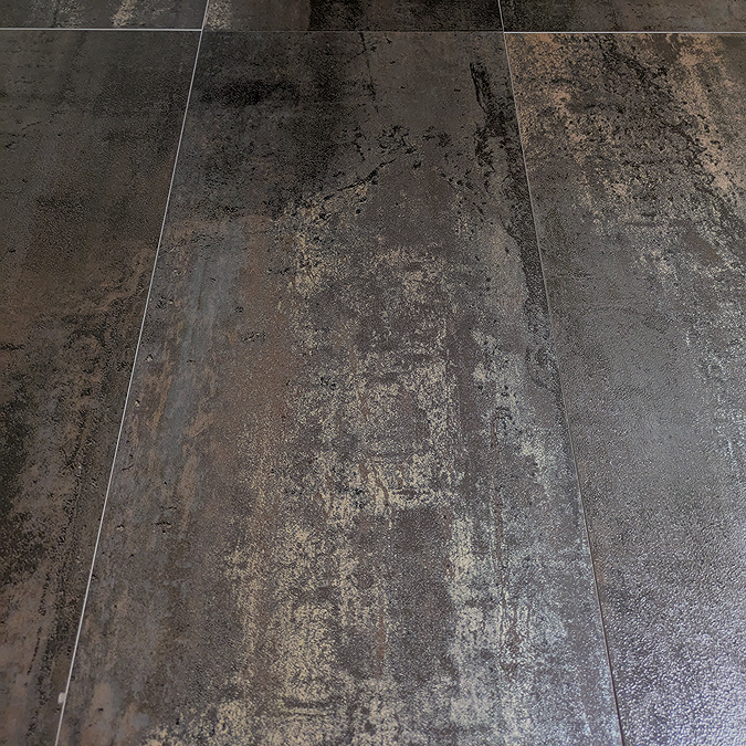 Metallic Graphite Tile Korten Graphite Oxide Metal Effect Wall & Floor Tiles - 300 X 600mm ...