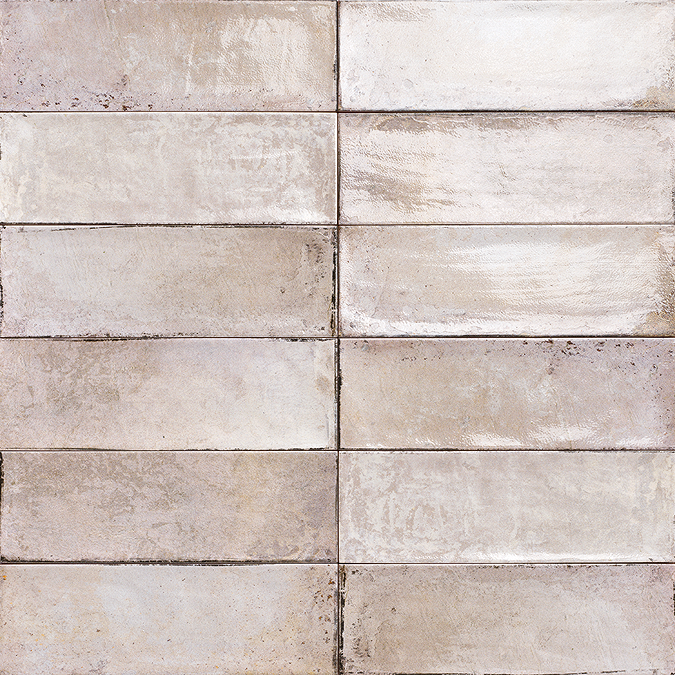 Toulon Rustic White Gloss Wall Tiles - 100 X 300mm - Victorian Plumbing
