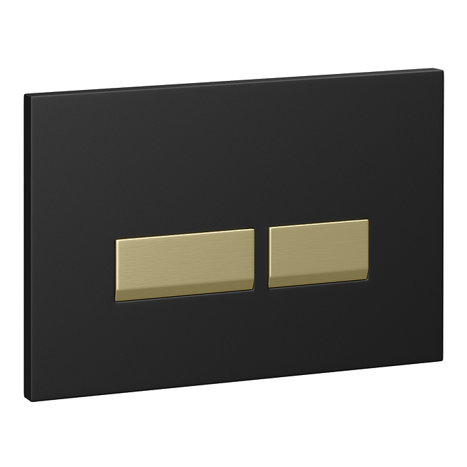 Arezzo Toilet Cistern Frame With Matt Black And Brushed Brass Flush ...