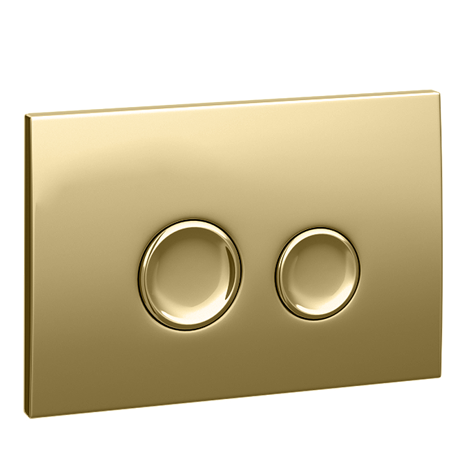 Arezzo Toilet Cistern Frame With Polished Gold Dual Flush Plate For ...
