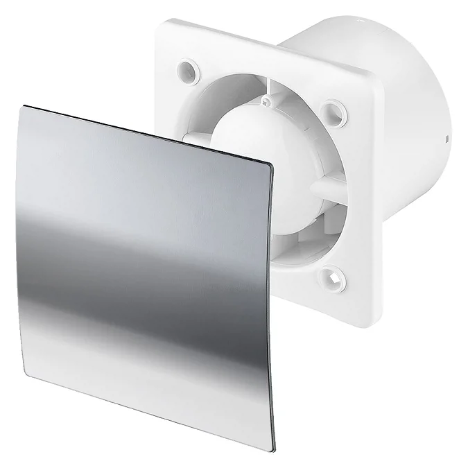 Arezzo 100mm Turbo Extractor Fan - Standard - Chrome - Victorian Plumbing