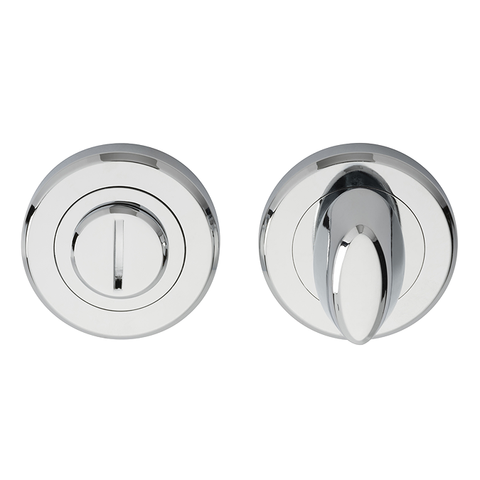 Ellis & Co Round Rose Thumb Turn And Release Door Lock - Polished ...