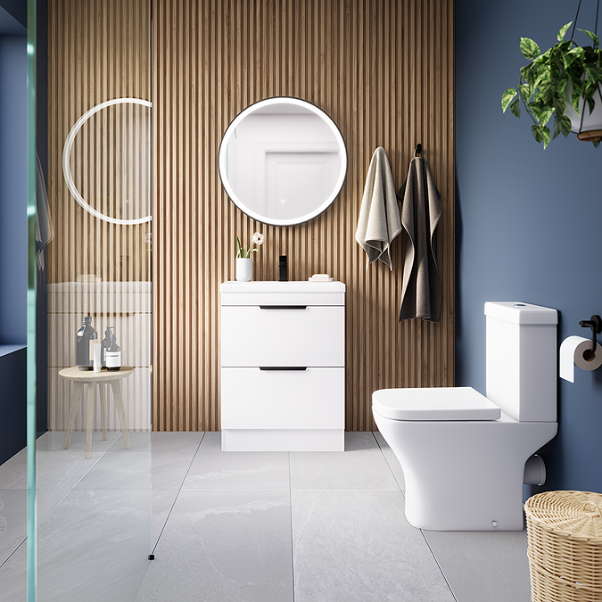 Pvc Unit AquaSure Tribeca Waterproof PVC Vanity Unit Gloss White - 600mm With ...