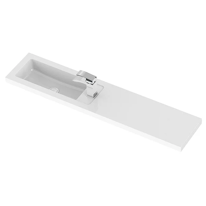 Hudson Reed 1200 X 255mm Slimline Polymarble Basin 1TH - Victorian Plumbing